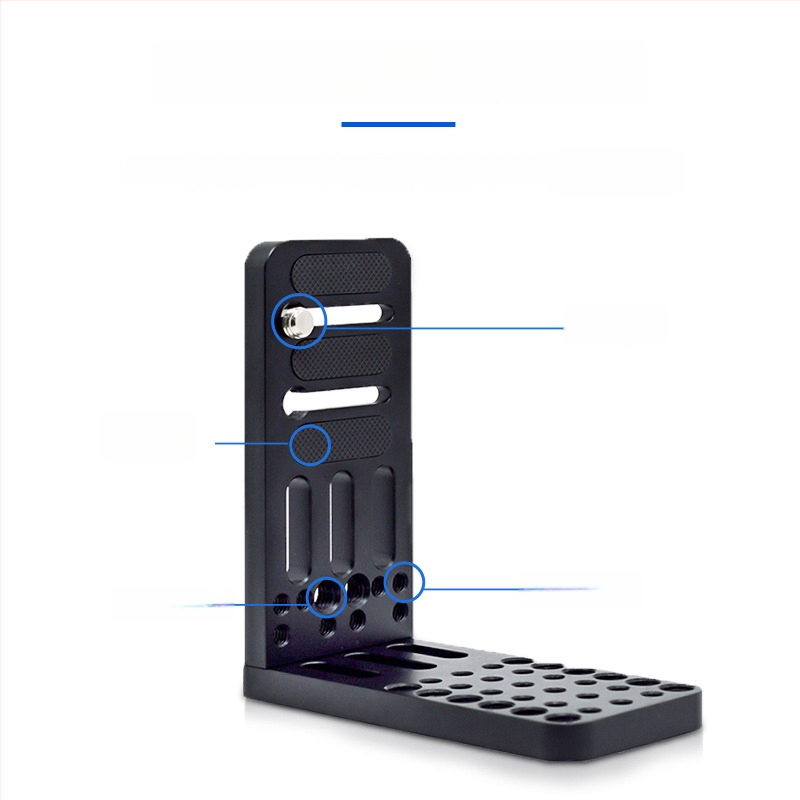 Плоча за бързо освобождаване за камера, L-образна, универсална за DSLR и безогледални камери, алуминиева сплав, товар 2-5 кг, тегло 0,128 кг