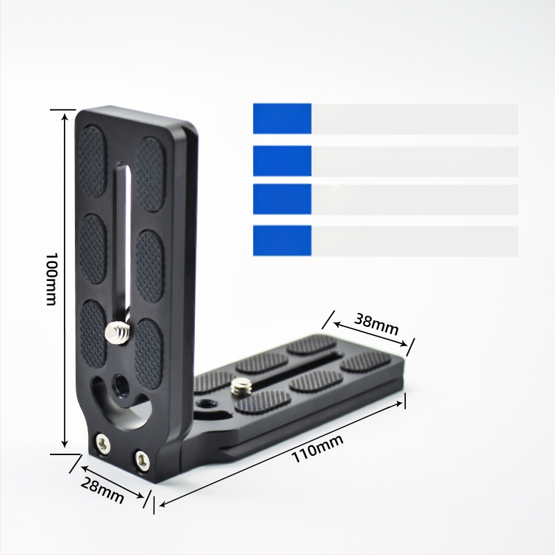 Плоча за бързо освобождаване за камера, L-образна, универсална за DSLR и безогледални камери, алуминиева сплав, товар 2-5 кг, тегло 0,128 кг