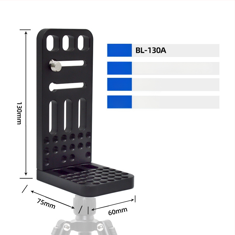Плоча за бързо освобождаване за камера, L-образна, универсална за DSLR и безогледални камери, алуминиева сплав, товар 2-5 кг, тегло 0,128 кг