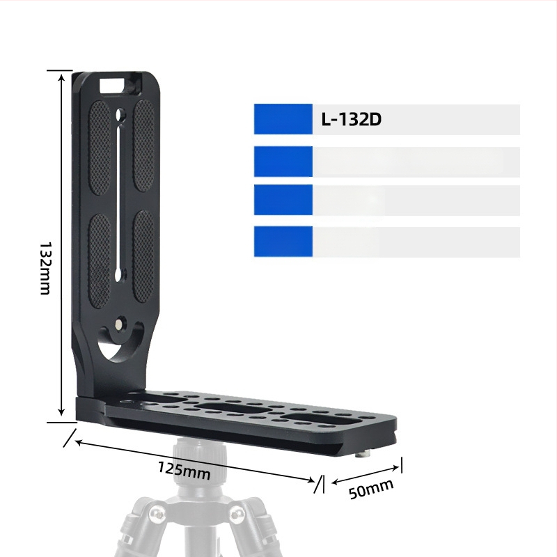 Плоча за бързо освобождаване за камера, L-образна, универсална за DSLR и безогледални камери, алуминиева сплав, товар 2-5 кг, тегло 0,128 кг