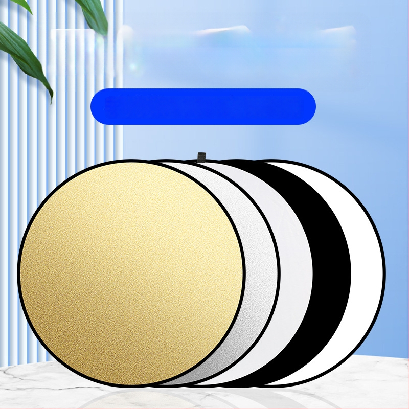 Рефлектор за фотография, пет в едно, кръгъл сгъваем портативен за вътрешна и външна употреба, модел Combination, тегло 0.2 кг