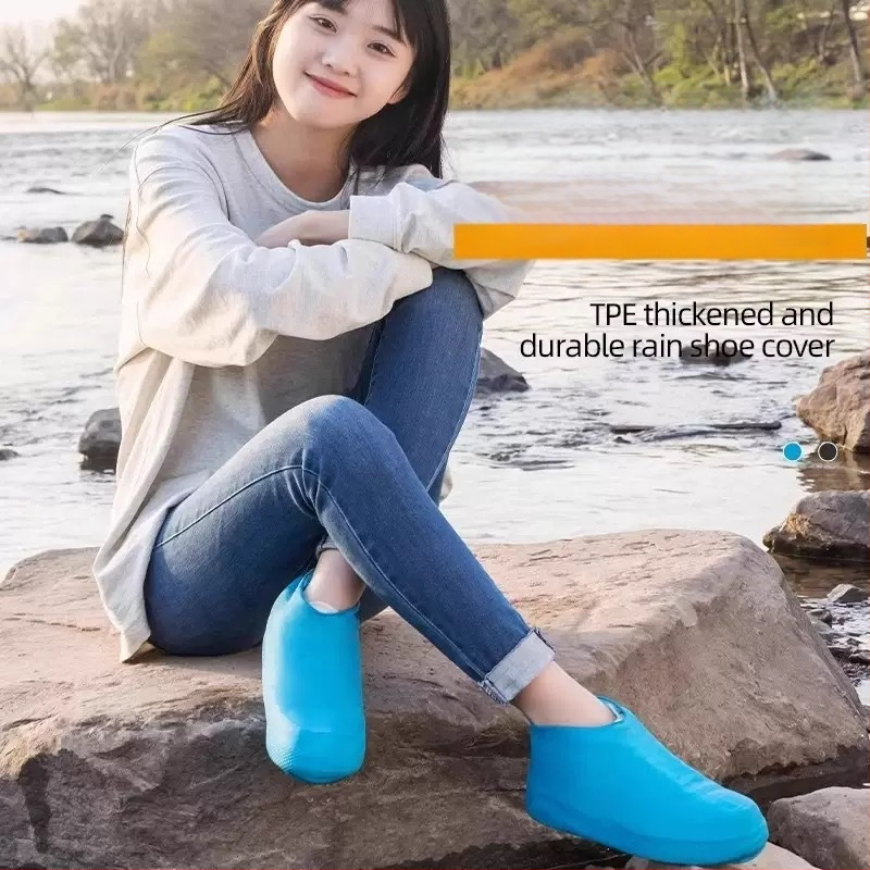 Покривала за обувки против дъжд и сняг, антихлъзгави, водоустойчиви, дебелени и износоустойчиви, материал: TPE, унисекс