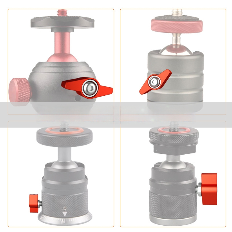 TF10580 PTZ заключващ винт с T-образна регулируема дръжка, М3/M4/M5/M6, алуминиева сплав + въглеродна стомана, за различни видове малки PTZ, товароподемност 2–5 кг