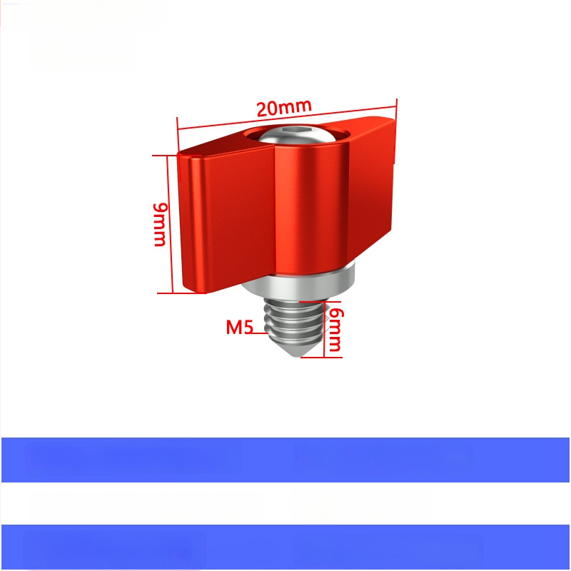 TF10580 PTZ заключващ винт с T-образна регулируема дръжка, М3/M4/M5/M6, алуминиева сплав + въглеродна стомана, за различни видове малки PTZ, товароподемност 2–5 кг