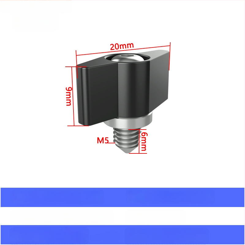 TF10580 PTZ заключващ винт с T-образна регулируема дръжка, М3/M4/M5/M6, алуминиева сплав + въглеродна стомана, за различни видове малки PTZ, товароподемност 2–5 кг