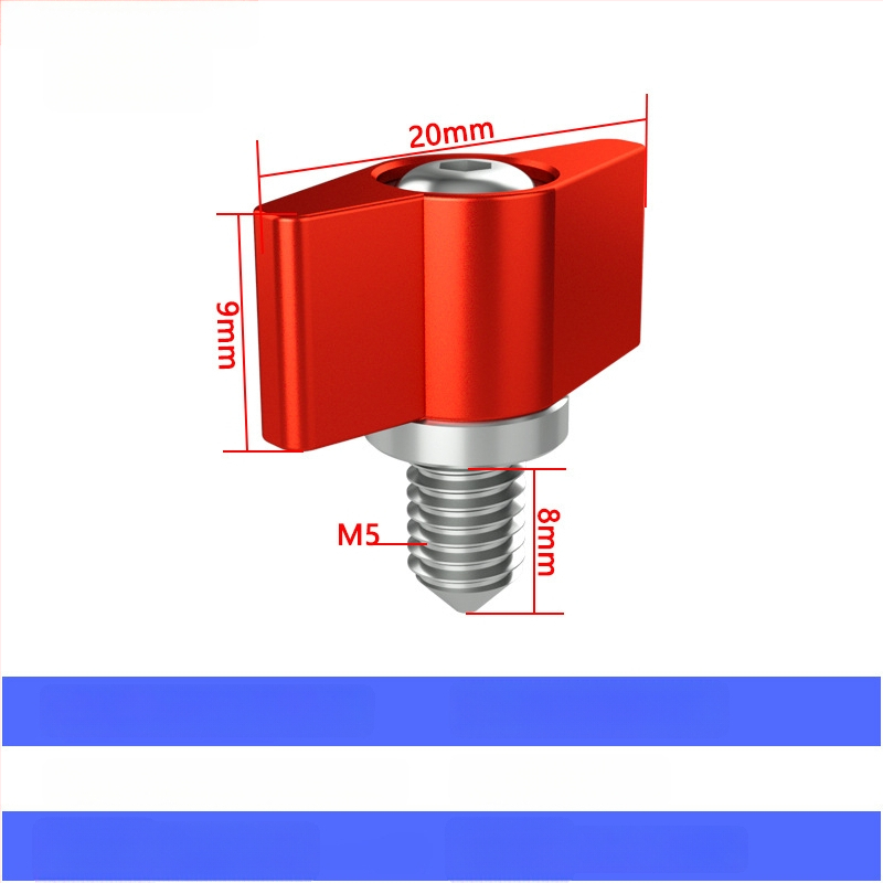 TF10580 PTZ заключващ винт с T-образна регулируема дръжка, М3/M4/M5/M6, алуминиева сплав + въглеродна стомана, за различни видове малки PTZ, товароподемност 2–5 кг