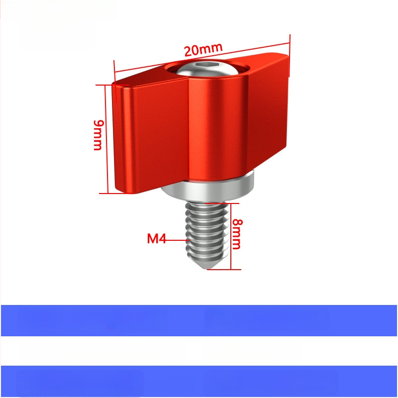 TF10580 PTZ заключващ винт с T-образна регулируема дръжка, М3/M4/M5/M6, алуминиева сплав + въглеродна стомана, за различни видове малки PTZ, товароподемност 2–5 кг