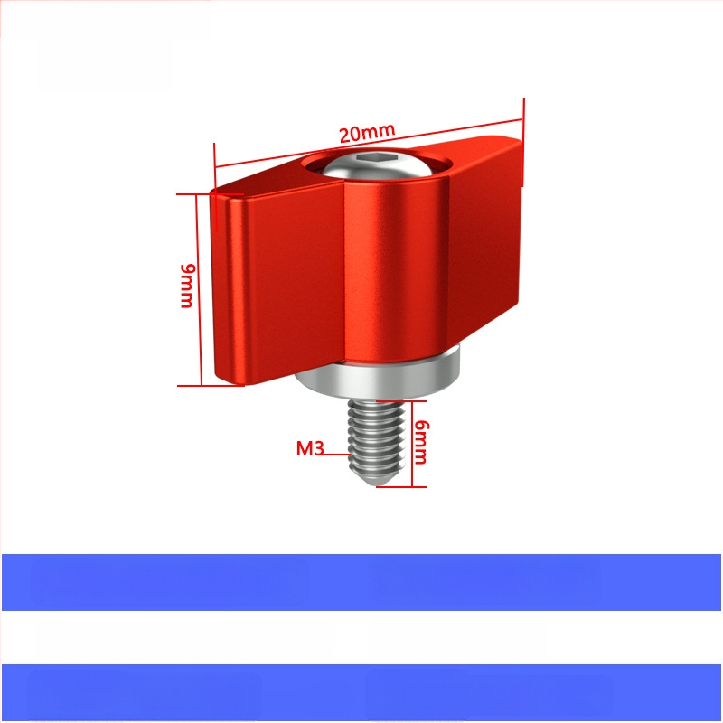 TF10580 PTZ заключващ винт с T-образна регулируема дръжка, М3/M4/M5/M6, алуминиева сплав + въглеродна стомана, за различни видове малки PTZ, товароподемност 2–5 кг