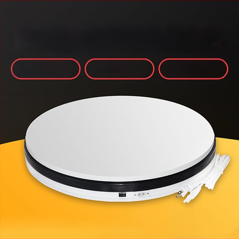 360° въртяща се тава за продуктова фотография, електрическа автоматична платформа за снимки, максимално натоварване 30 кг, тегло 4 кг, различни размери