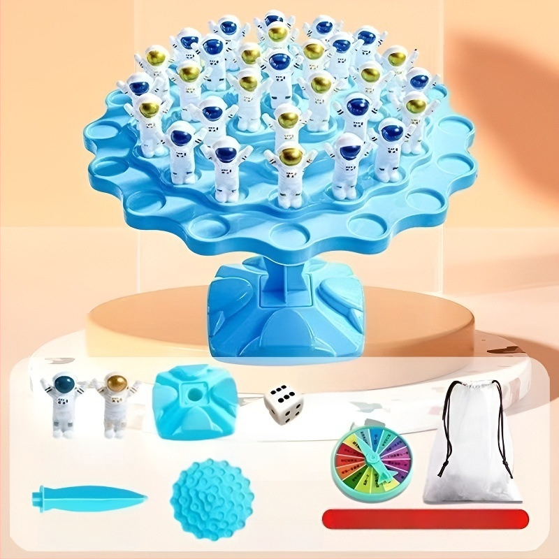 Balansno drvo-spaceman slagalica – interaktivna stolna igra za djecu, trening koncentracije, roditelj-dijete interakcija, koordinacija ruka-oko, materijal PP