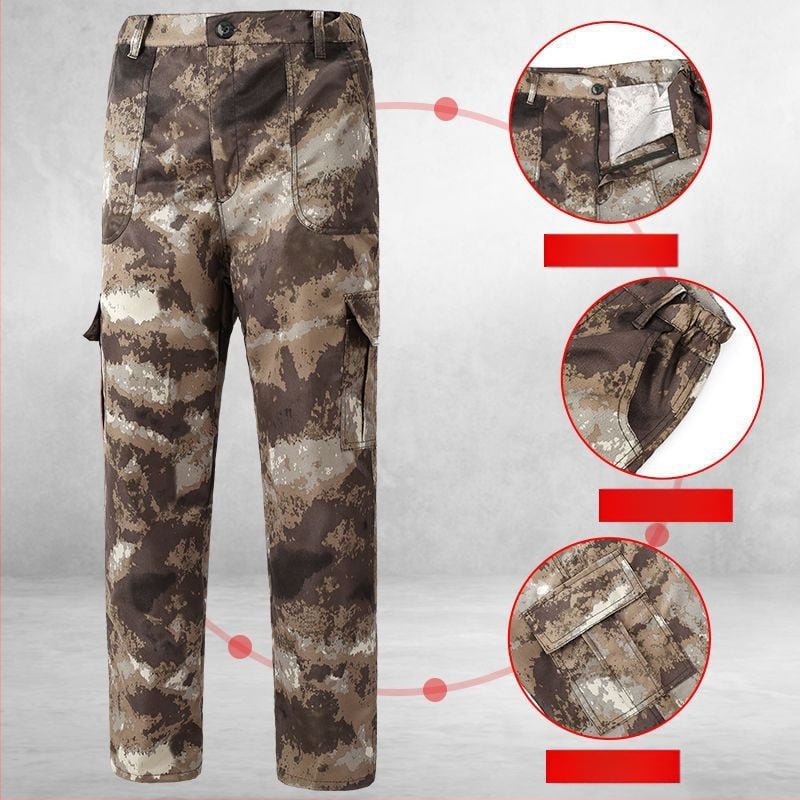 Férfi kamuflált munkaruha tavasz–őszre, kopásálló kültéri ruházat