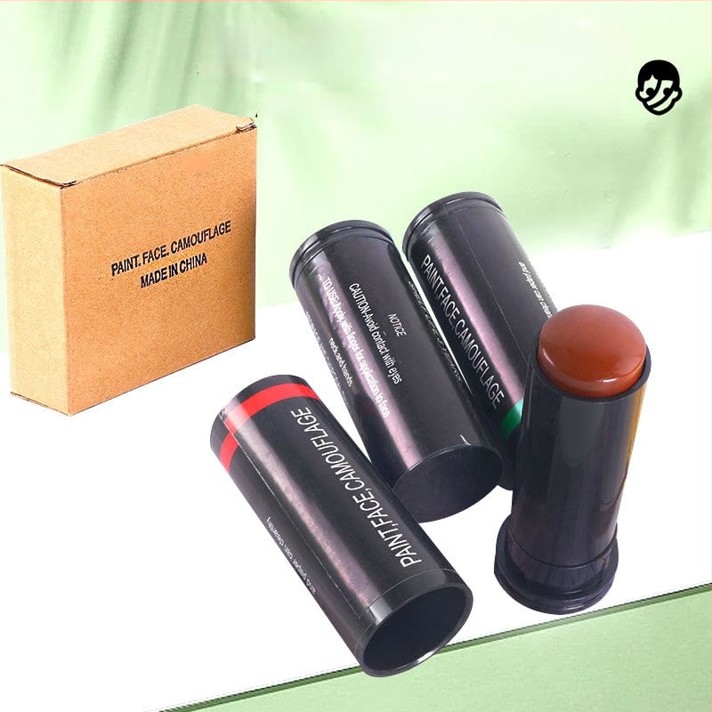 Qixi комплект за боядисване на тяло и лице – восък, вазелин и бяло масло; 3 части в кутия; за външни полеви приложения