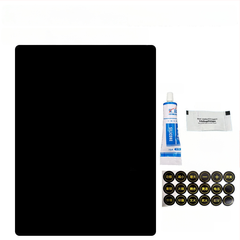 Стъклен панел за нагряване за индукционен котлон – кръгла форма, микро-кристална плоча, аксесоар за електрическа керамична плита