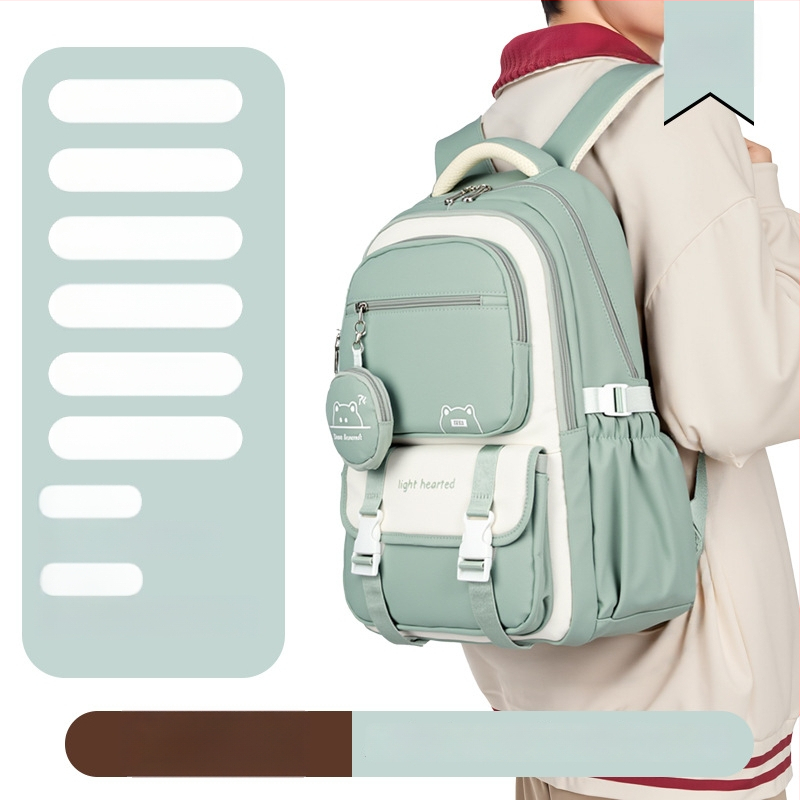 Раница за ученици: оксфорд плат, дишаща и водоустойчива, супер лека и издръжлива, разширяем капацитет, презрамки с въздушни подплънки
