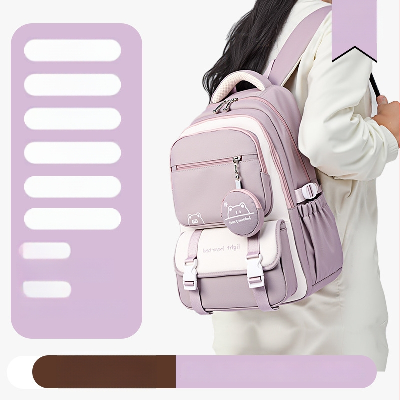 Раница за ученици: оксфорд плат, дишаща и водоустойчива, супер лека и издръжлива, разширяем капацитет, презрамки с въздушни подплънки