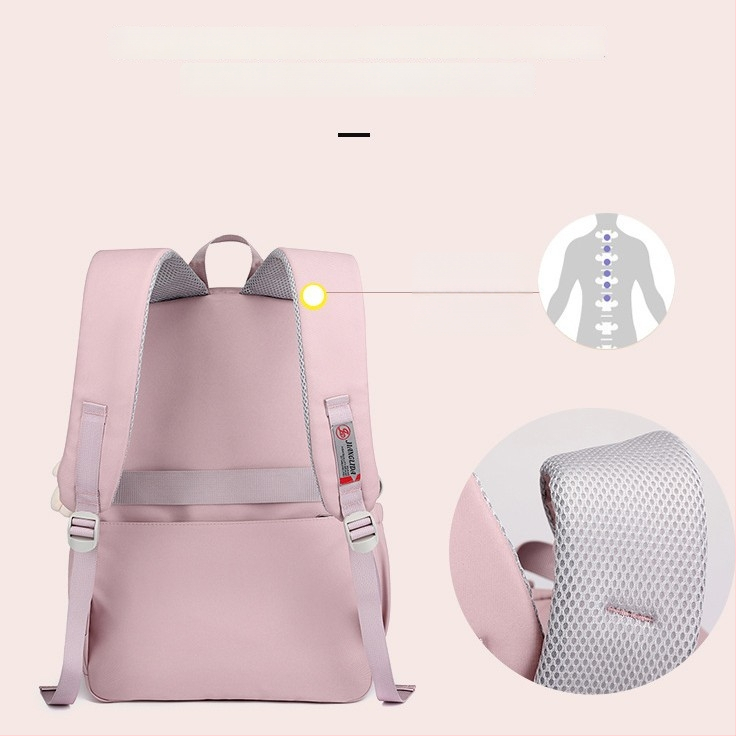 Ученическа раница за момичета от найлон, лека, дишаща, с голям капацитет и защита на гръбнака