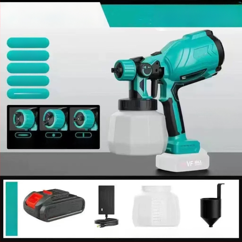 Donkin електрически спрей-пистолет за домашна употреба – презареждаща литиева батерия, All-in-One зарядно, за боядисване