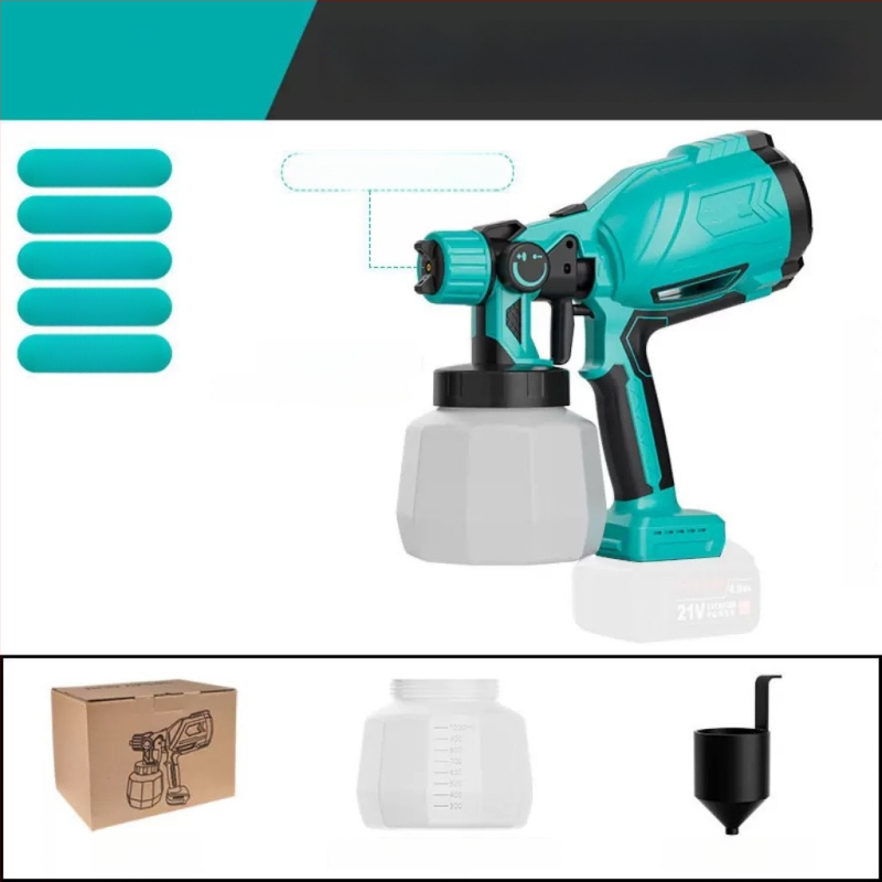 Donkin електрически спрей-пистолет за домашна употреба – презареждаща литиева батерия, All-in-One зарядно, за боядисване