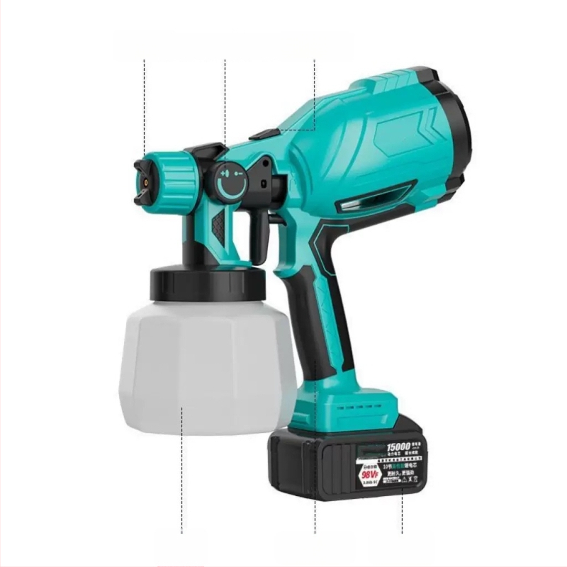 Donkin електрически спрей-пистолет за домашна употреба – презареждаща литиева батерия, All-in-One зарядно, за боядисване