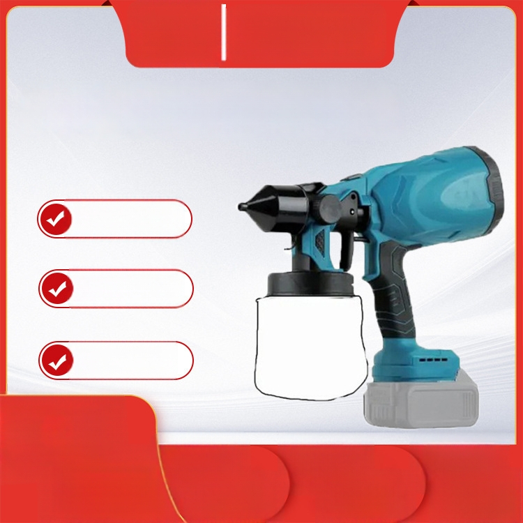 Мултифункционален пистолет за пръскане с литиева батерия, специален адаптер за декорация и боядисване, мощен дърводелски пистолет за пръскане
