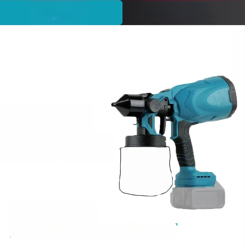 Мултифункционален пистолет за пръскане с литиева батерия, специален адаптер за декорация и боядисване, мощен дърводелски пистолет за пръскане