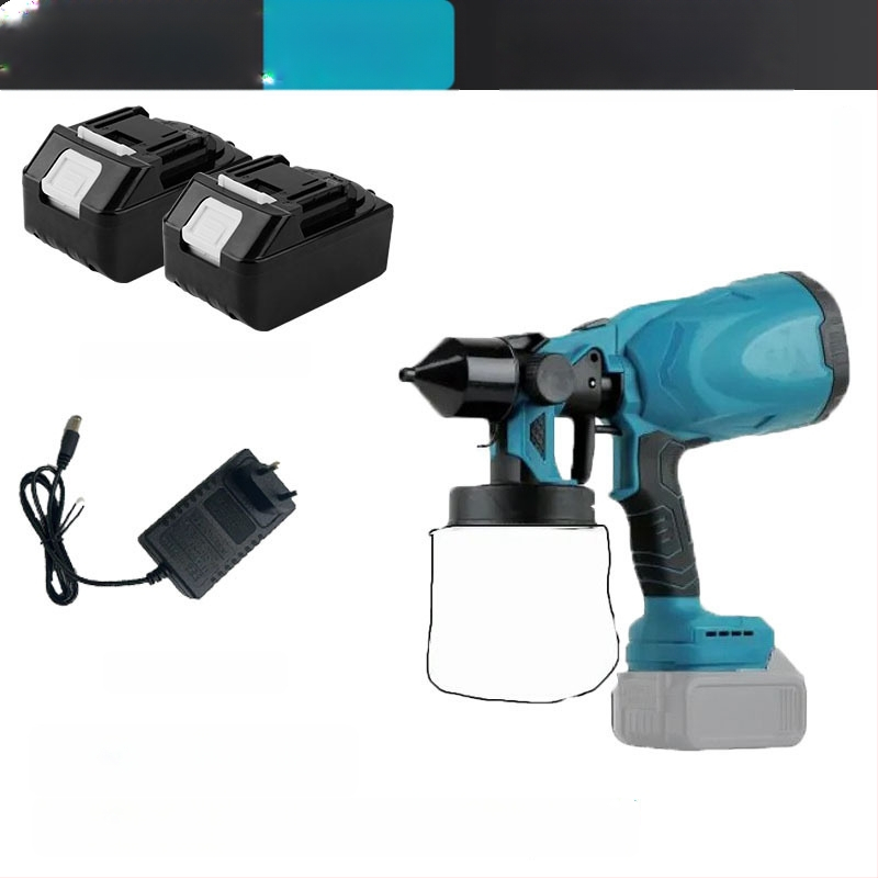Мултифункционален пистолет за пръскане с литиева батерия, специален адаптер за декорация и боядисване, мощен дърводелски пистолет за пръскане