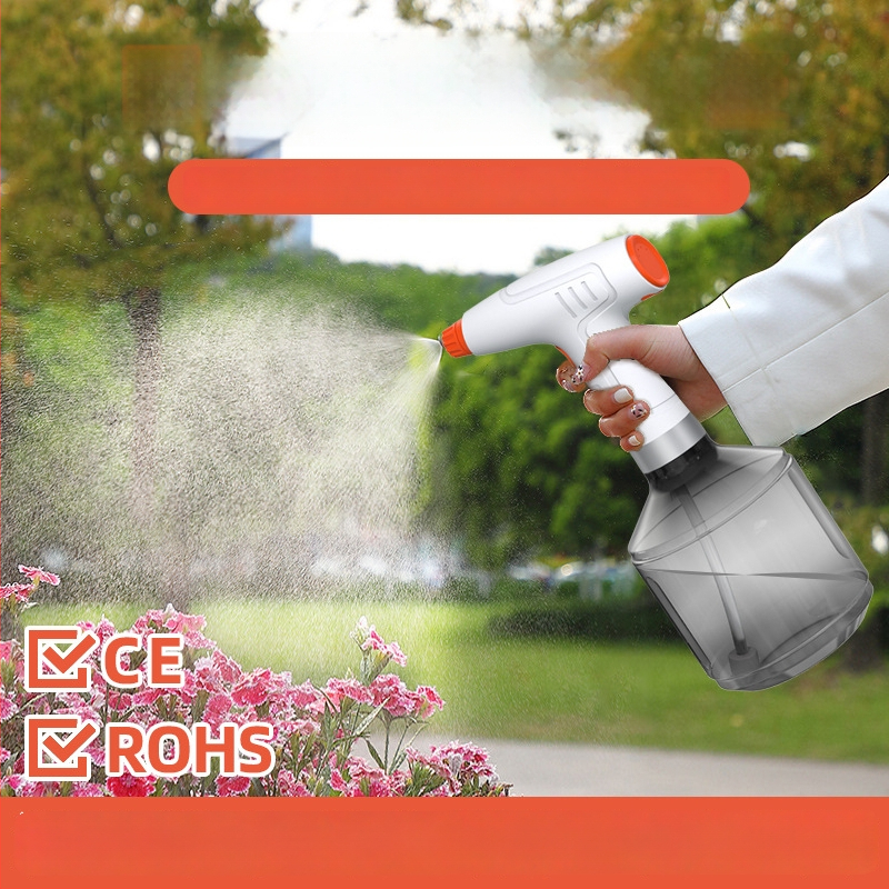 Електрическа пръскачка за дезинфекция и поливане, пластмасова конструкция, финна мъгла, вместимост 1 л