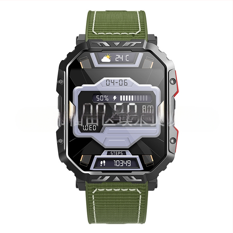 Pametni sat F407 s mjerenjem otkucaja srca, Bluetooth pozivima, brojanje koraka, 2,1-inčni TFT zaslon, silikonska narukvica