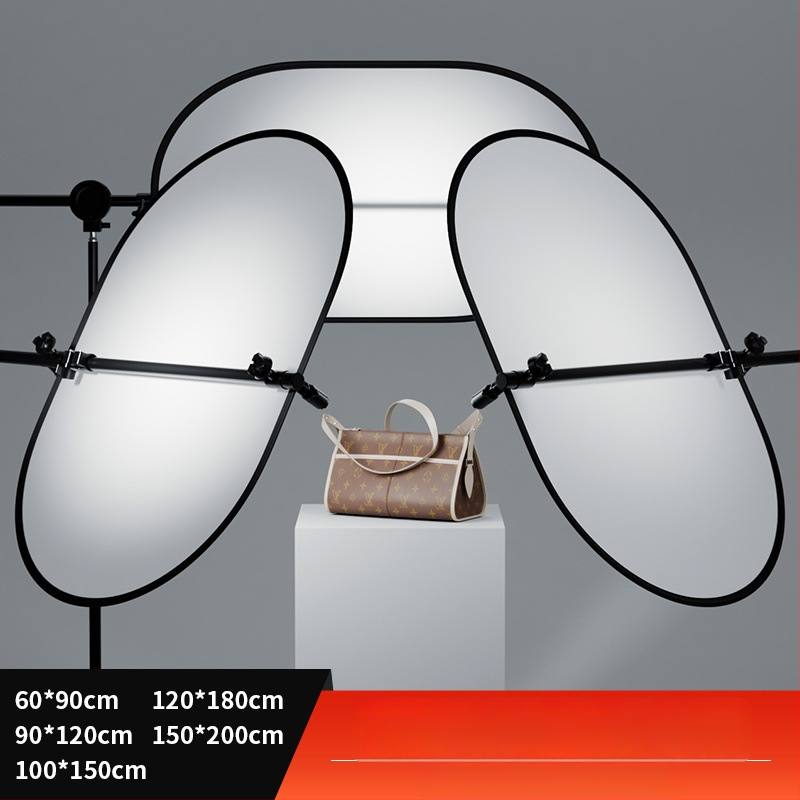 Портативен сгъваем панел за мека светлина за фотография — магнезиева сплав, дифузионен панел, студийна скоба