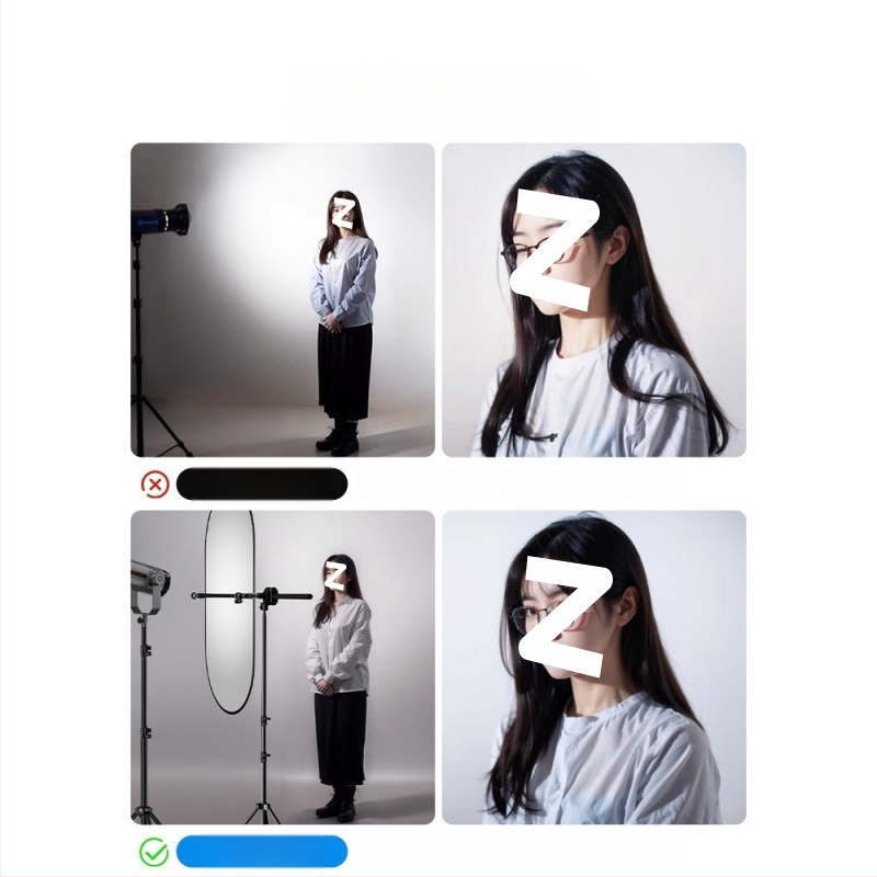 Портативен сгъваем панел за мека светлина за фотография — магнезиева сплав, дифузионен панел, студийна скоба