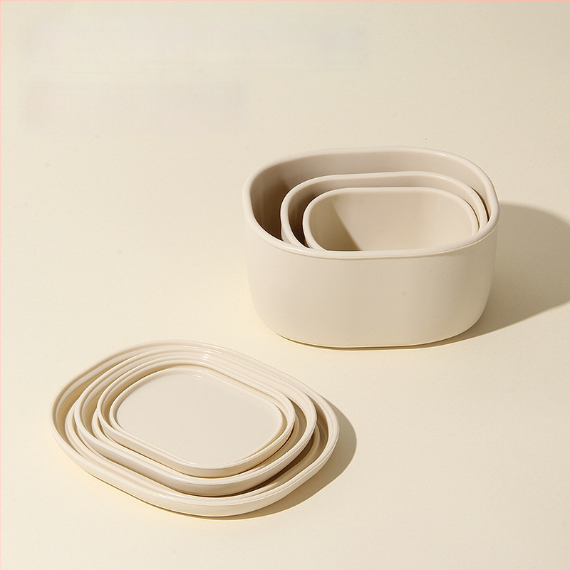 Кръгла силиконова кутия за обяд с капак, микровълнова безопасна и термоустойчива, 301-500 мл, възможност за персонализирано лого