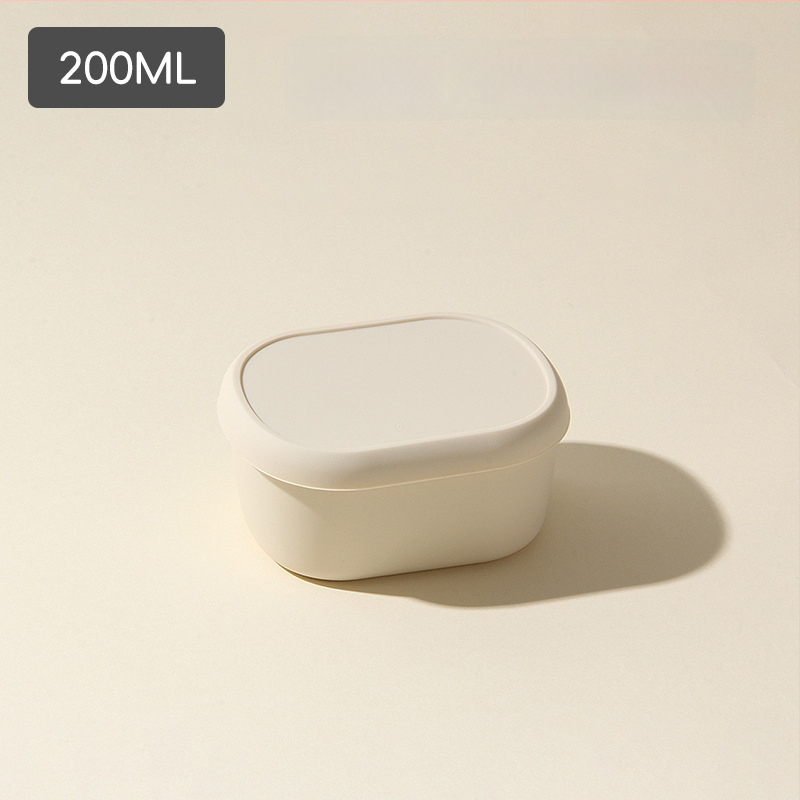 Кръгла силиконова кутия за обяд с капак, микровълнова безопасна и термоустойчива, 301-500 мл, възможност за персонализирано лого