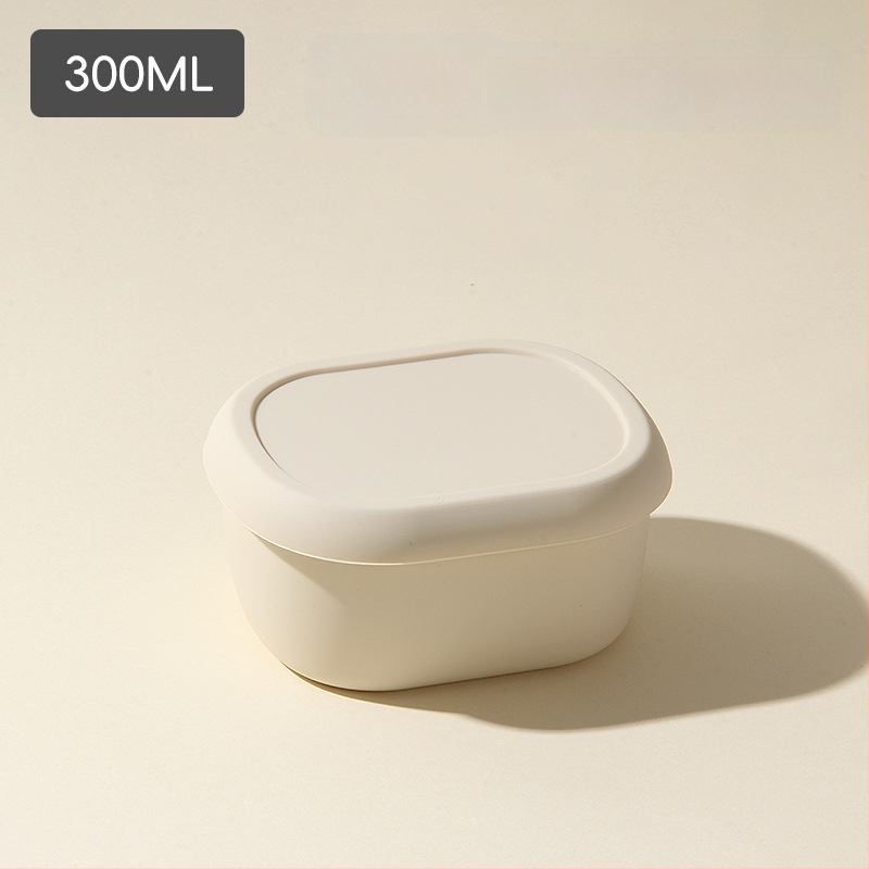 Кръгла силиконова кутия за обяд с капак, микровълнова безопасна и термоустойчива, 301-500 мл, възможност за персонализирано лого