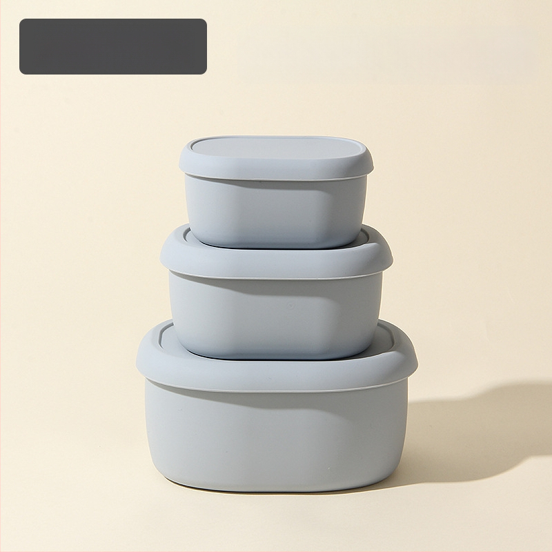 Кръгла силиконова кутия за обяд с капак, микровълнова безопасна и термоустойчива, 301-500 мл, възможност за персонализирано лого