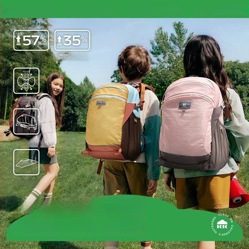 Kocotree Ергономична лека ученическа раница за 5–6 клас, нейлонова конструкция, защита на гръбнака и намаляване на тежестта, ергономичен гръб, детски стил