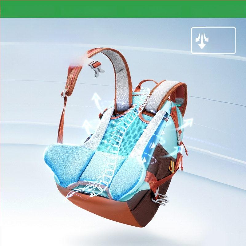 Kocotree Ергономична лека ученическа раница за 5–6 клас, нейлонова конструкция, защита на гръбнака и намаляване на тежестта, ергономичен гръб, детски стил