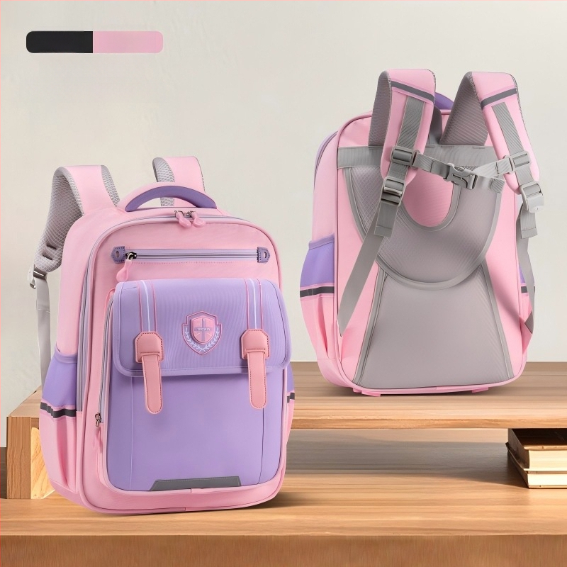 Детска раница за основно училище (1–6 клас) с голям капацитет, защита на гръбнака, водоустойчива, унисекс, извит раменен презрамник