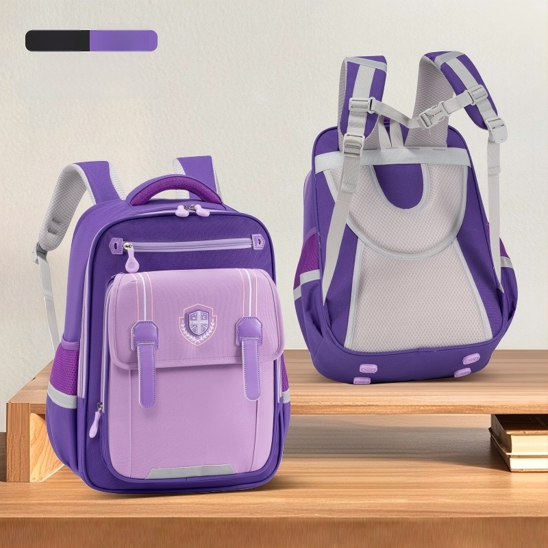 Детска раница за основно училище (1–6 клас) с голям капацитет, защита на гръбнака, водоустойчива, унисекс, извит раменен презрамник