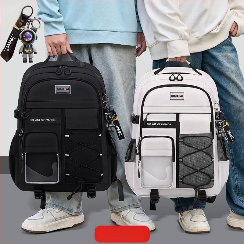 Ученическа раница със защита на гръбначния стълб, голям капацитет, Oxford плат, дишаща, ергономичен гръб