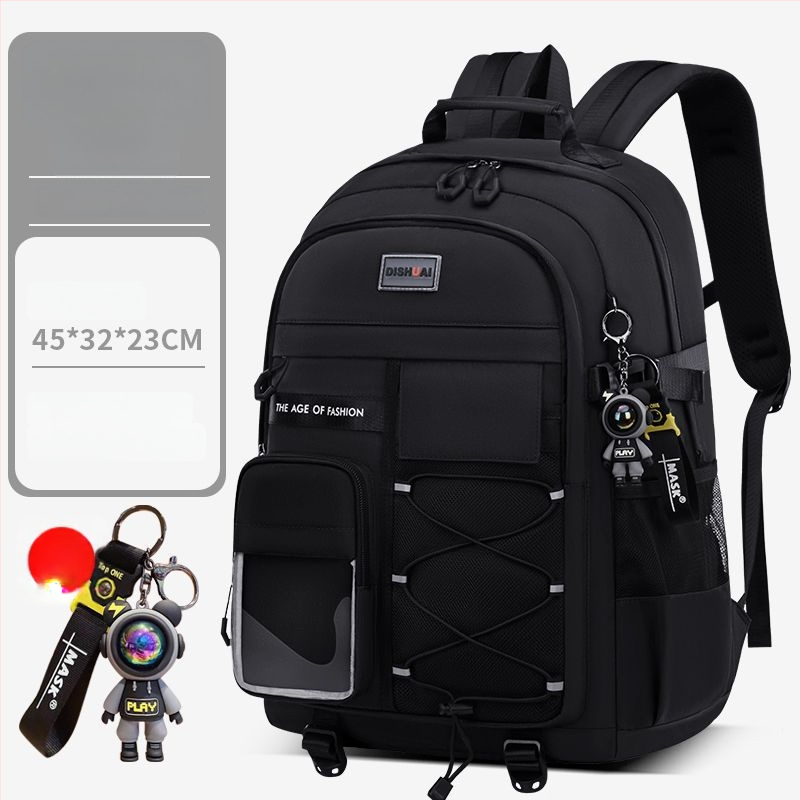 Ученическа раница със защита на гръбначния стълб, голям капацитет, Oxford плат, дишаща, ергономичен гръб