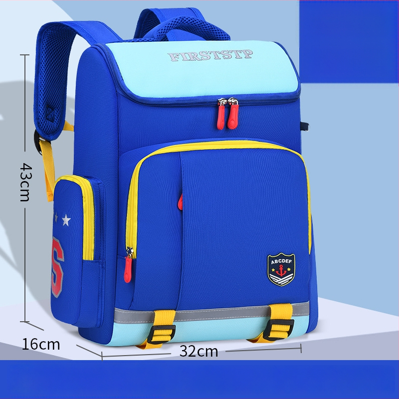 Унисекс ученическа раница за начално училище, Oxford плат, дишаща, водоустойчива, презрамки с въздушна подложка