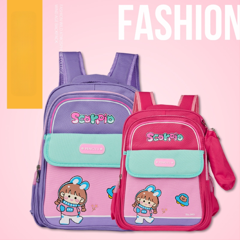 Детска ученическа раница с карикатурен принт, водоустойчива, ултралека, с голям капацитет, Oxford плат, за първи и втори клас