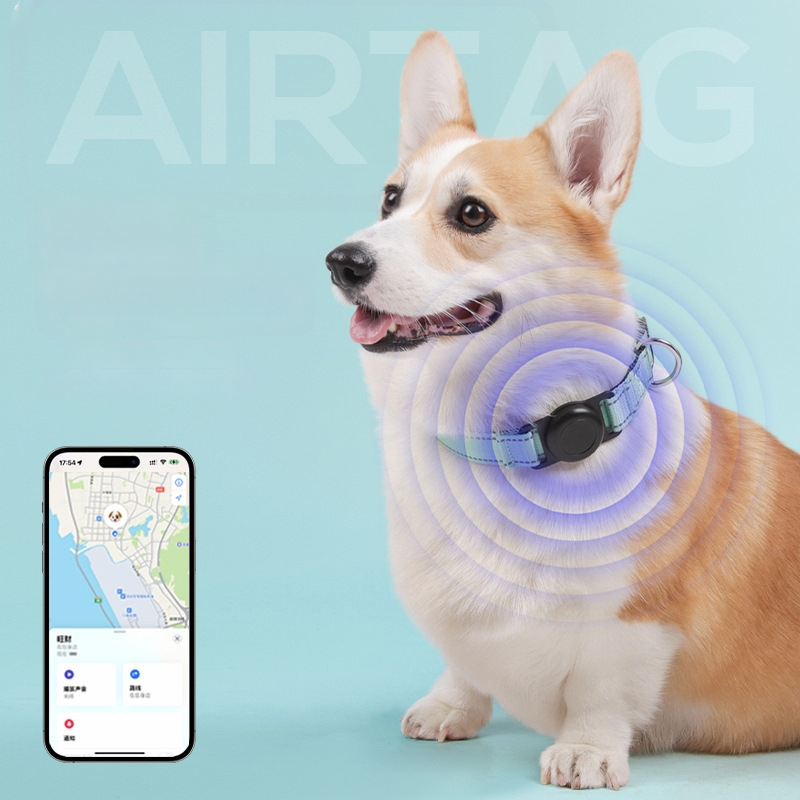 Airtag протектор за каишка на кучето с GPS тракер, Fb105, 240 mAh, 100 g, нейлон, проследяване и аларма