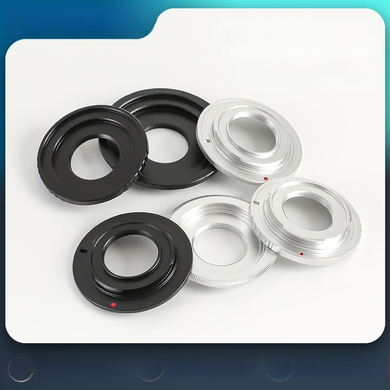 Аксесоари за обективи: адаптерен пръстен C-монт към EOS-R, алуминиева сплав, товароподемност 6–10 кг