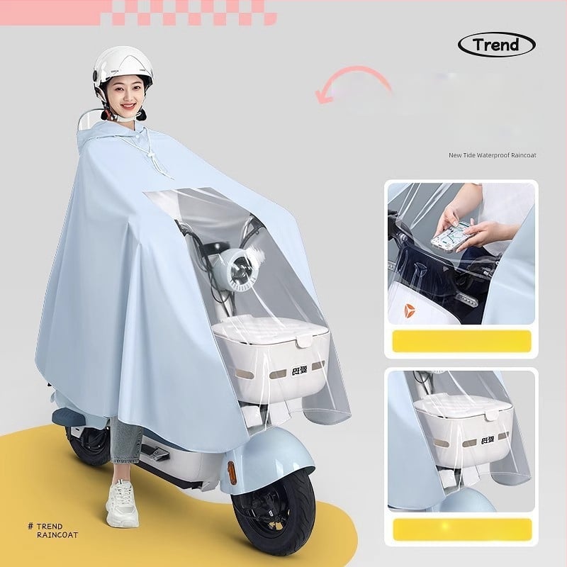 Пончо за двама мотоциклетисти – водоустойчива защита за мотоциклети и електрически превозни средства, дебел Oxford плат, възможност за персонализация