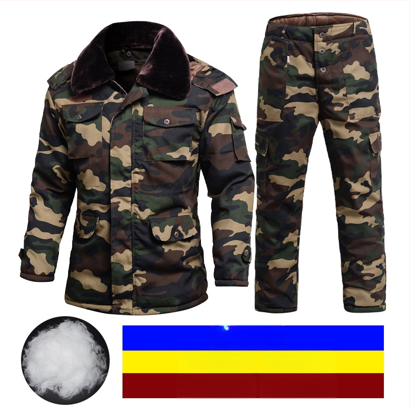 Военен мъжки зимен палто, камуфлажен дизайн, водоустойчиво, памучно подплатено, за външни условия