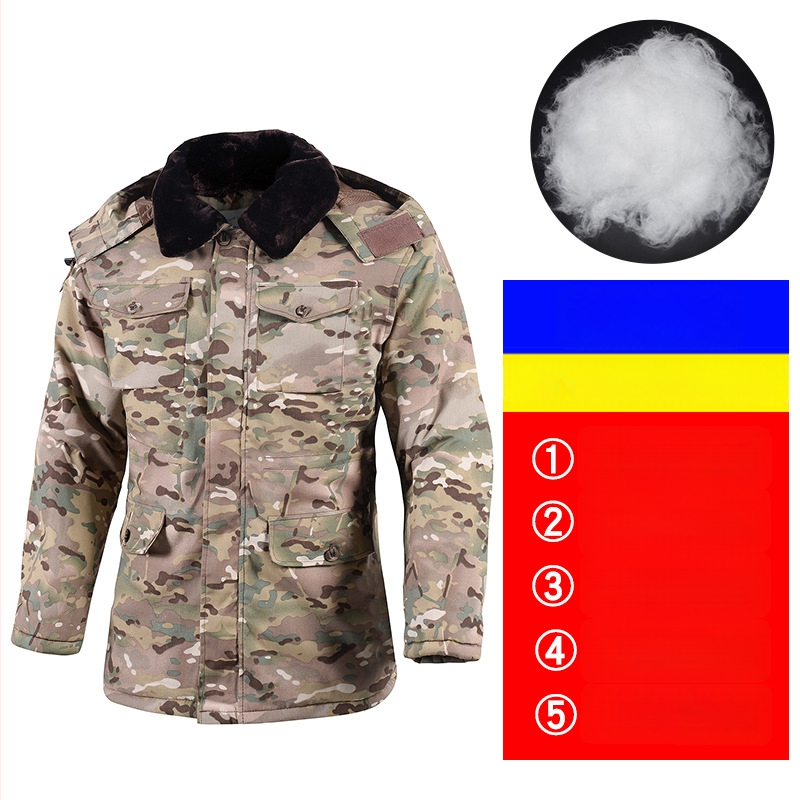 Военен мъжки зимен палто, камуфлажен дизайн, водоустойчиво, памучно подплатено, за външни условия