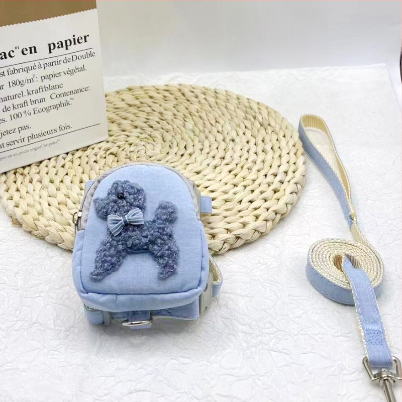 Разтегателна каишка за домашни любимци с раничка и джоб за лакомства за малки кучета, марка Shen Chong Ju, модел 038