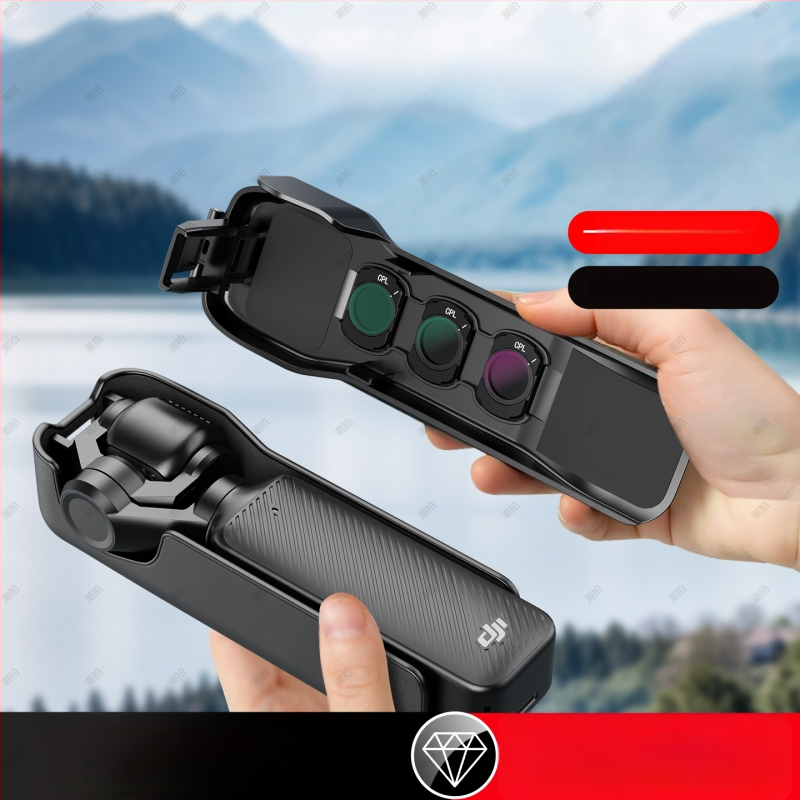 DJI Pocket 3 – горен капак калъф със протектор за екран, удароустойчив, против натиск и съхранение на филтри