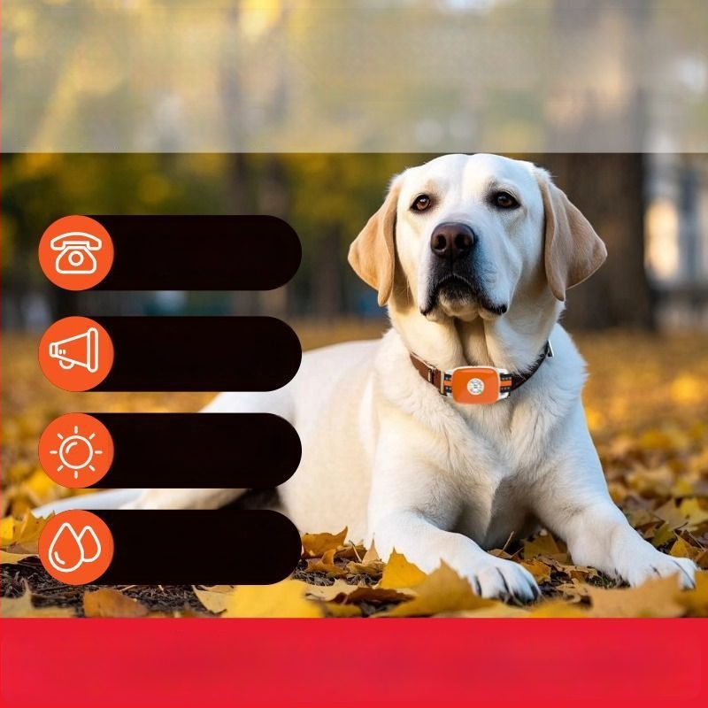 GPS локатор за домашни любимци — водоустойчива каишка за кучета и котки, проследяване при загуба, Android и iOS съвместим